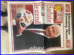 Manchester united signed football ball plus MEN busby tributes 30 page each
