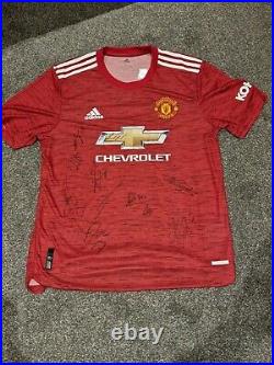 Manchester united signed shirt 20-21 with COA