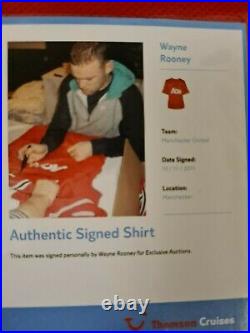 Manchester united wayne rooney signed shirt 2011 certicate of authentication