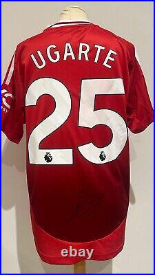 Manuel Ugarte Signed Manchester United Home Shirt 24-25