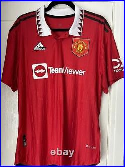 Marcel Sabitzer Signed 22/23 Manchester United home Shirt With COA Photo Proof