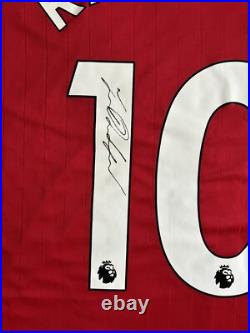 Marcus Rashford #10 Signed Manchester United Shirt with COA Adidas Authentic