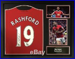 Marcus Rashford Framed Signed Manchester United Football Shirt See Proof Coa