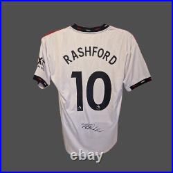 Marcus Rashford Signed 22/23 Manchester United Official Away Football Shirt COA