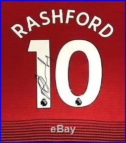 Marcus Rashford Signed & FRAMED Manchester United Shirt AFTAL COA (B)