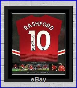 Marcus Rashford Signed & FRAMED Manchester United Shirt AFTAL COA (B)