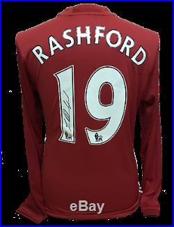Marcus Rashford Signed Manchester United Adidas Football Shirt See Proof Coa