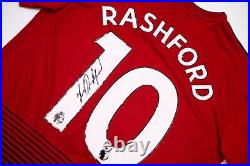 Marcus Rashford Signed Manchester United F. C. Shirt Genuine Signature AFTAL COA