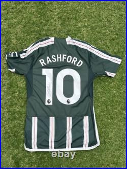 Marcus Rashford Signed Manchester United Shirt Adidas Away 23/24 Autograph