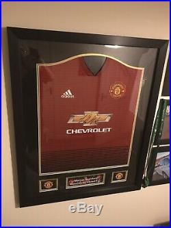 Marcus Rashford Signed Shirt Manchester United Framed Autograph Jersey COA
