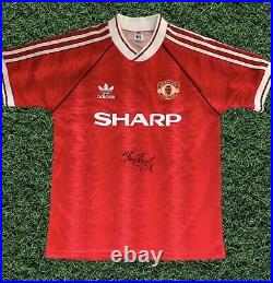 Mark Hughes Genuine Signed Manchester United Retro Football Shirt Autograph 1990