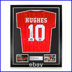 Mark Hughes Signed Framed Manchester United 1992 Home Shirt