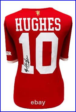 Mark Hughes Signed Manchester United Football Shirt With Coa & Proof
