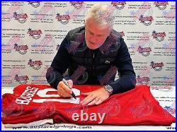 Mark Hughes Signed Manchester United Football Shirt With Coa & Proof