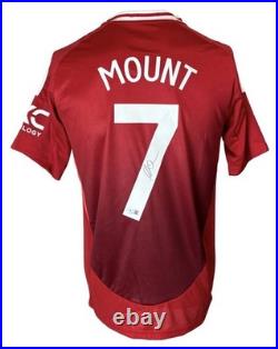 Mason Mount Signed Manchester United Adidas Soccer Jersey BAS Size Large