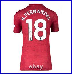 Match Issue Bruno Fernandes Signed Manchester United Shirt 2020-2021, Number