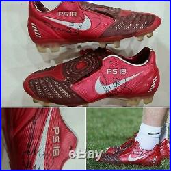 Match Worn Boots SCHOLES Manchester United England Nike Total 90 Signed