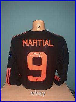 Match Worn/ Issued Manchester United Europa League 2016- Martial Signed Shirt