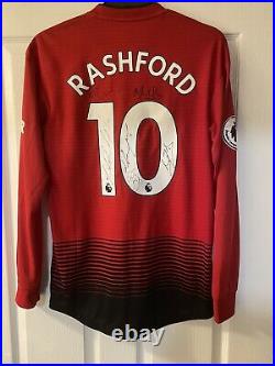 Match Worn/ Issued Manchester United Rashford Signed Shirt 2018
