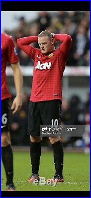 Match Worn Manchester United 2012/13 20th Title Wayne Rooney Shirt Signed COA