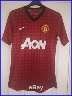 Match Worn Manchester United 2012/13 Paul Scholes Signed Pre Season Home Shirt