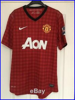 Match Worn Manchester United 2012/13 Van Persie Signed With Champagne Bottle
