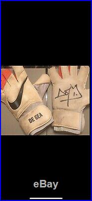 Match Worn Manchester United 2014 De Gea Gloves Signed