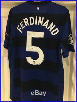Match Worn Manchester United Shirt Rio Ferdinand Signed 2012/13 Charity