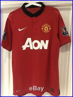 Match Worn & Signed Manchester United Shirt Chris Smalling 2013 / 2014 Home