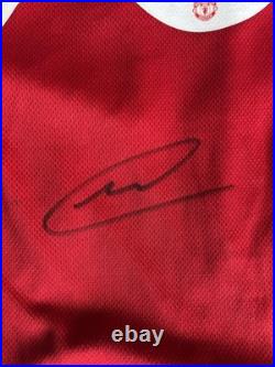 Matheus Cunha Signed Manchester United Shirt Old Trafford Genuine Brazil