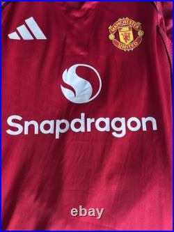 Matheus Cunha Signed Manchester United Shirt Old Trafford Genuine Brazil