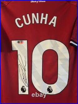 Matheus Cunha Signed Shirt ACG Authentication Proof Manchester United