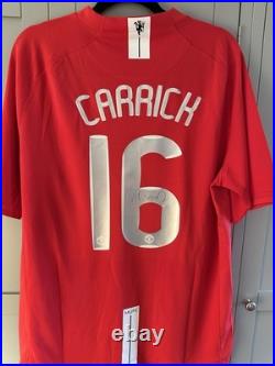 Michael Carrick Hand Signed Manchester United Shirt Football Man Utd