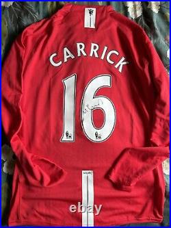 Michael Carrick Hand Signed Reproduced 07/08 Manchester United Football Shirt