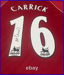 Michael Carrick Manchester United 2006/07- Signed Shirt Proof