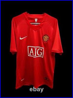 Michael Carrick Manchester United 2007-08 Hand Signed Home Shirt