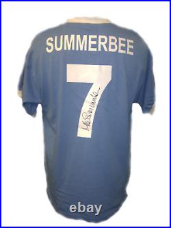 Mike Summerbee Signed Manchester City Football Shirt With Coa & Proof