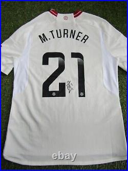 Millie Turner #21 Hand Signed Manchester United Women Football Shirt Autograph