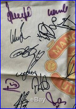 Multi Signed 2002 Amsterdam Tournament Banner X73 Manchester United Barcelona ++