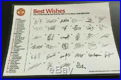 Multi Signed Manchester United 2007 2008 Home Shirt Ronaldo Rooney Scholes Giggs