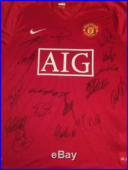 Multi Signed Manchester United 2008 Champions League Winners Shirt + Guarantee