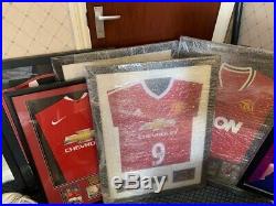 Must See Framed 5 signed Manchester united Football Shirts