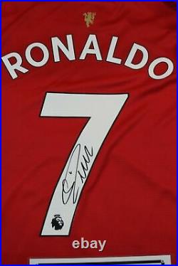 NEW 2021 CRISTIANO RONALDO SIGNED Manchester United ADIDAS JERSEY withCOA #7