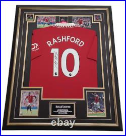 NEW Marcus Rashford of Manchester United Signed Shirt Autographed Jersey Display