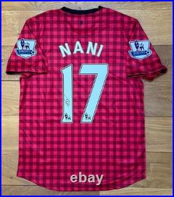Nani Luis Manchester United 12/13 Season Signed Shirt with Photo Proof Nani Luis Manchester United 12/13 Season Signed Shirt with Photo Proof