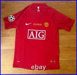 Nani Signed Manchester United 2008 UCL Final Shirt With Photo Proof