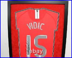 Nemanja Vidic Signed & FRAMED Shirt Manchester United Look Exact Proof AFTAL COA