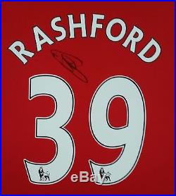 New Marcus Rashford of MANCHESTER UNITED Signed Shirt Autograph Display