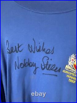 Nobby Stiles Signed Manchester United 68 European Cup Final Football Shirt