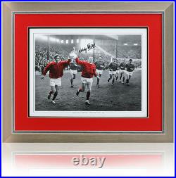 Nobby Stiles hand signed 16x12'' Manchester United photo with George Best
